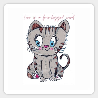 Love is a four-legged word Sticker